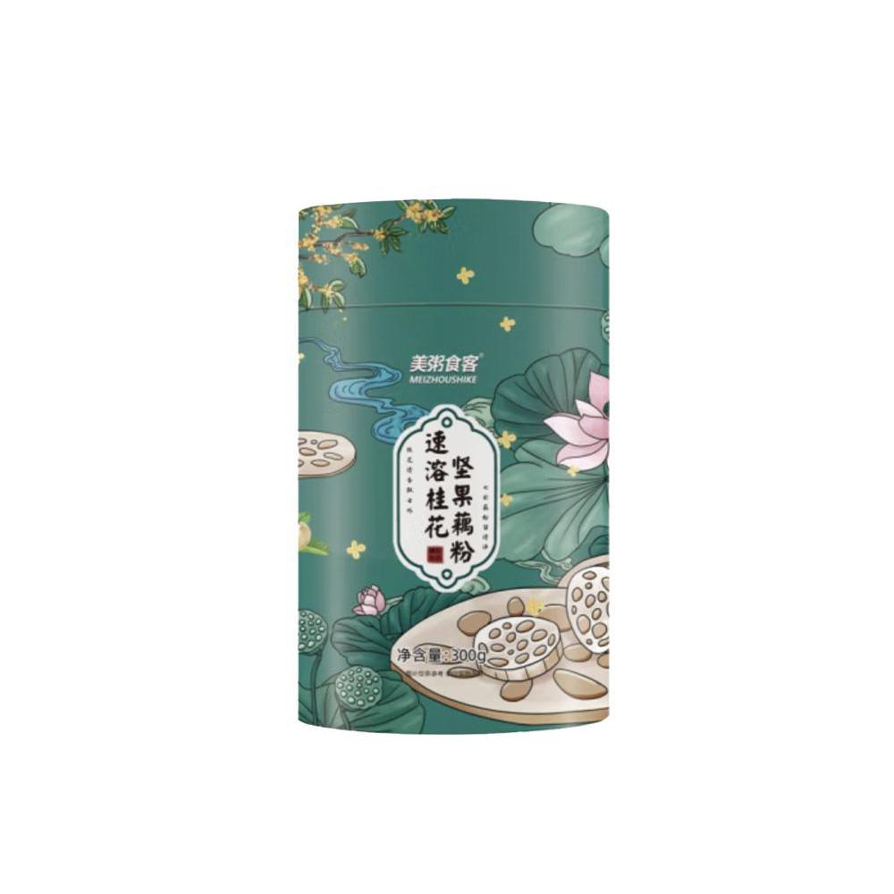 MeiZhouShiKe Instant Osmanthus Nut Lotus Root Powder 300g (Tin ...